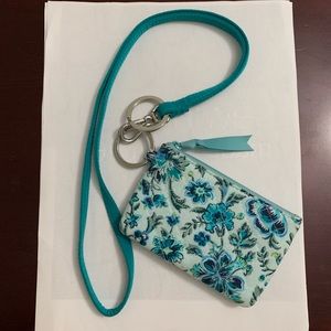 Vera Bradley zip id and lanyard